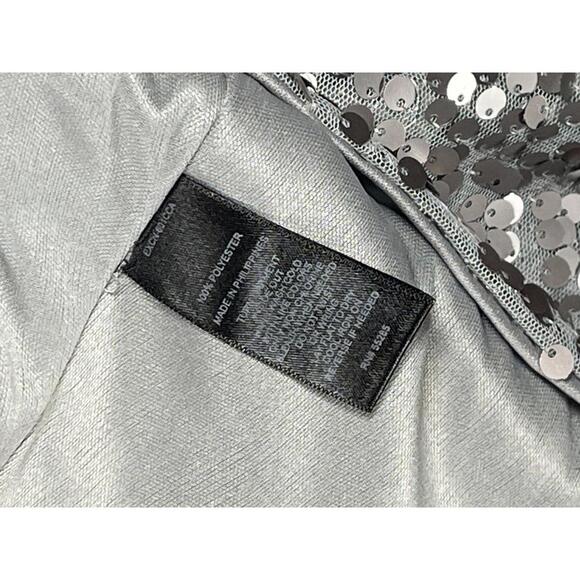 NWT Express Silver Sequin Women's Fitted Pencil Skirt - Size 0 - Picture 4 of 6
